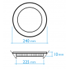 Downlight empotrar redondo 22 W 